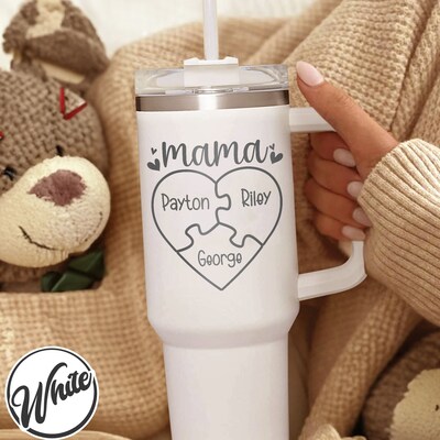 Mama Tumbler With Kids Names, Personal Engraved Tumbler, New Mom Mama Gift, Mama Tumbler Handle, Mama Tumbler With Names, 40oz Tumbler Mama - image4